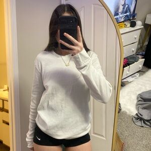 white knit long sleeve